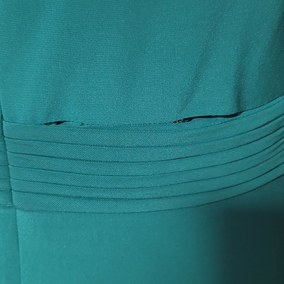 Leena for Mac Duggal Elegant Teal Evening Gown - Picture 8 of 9